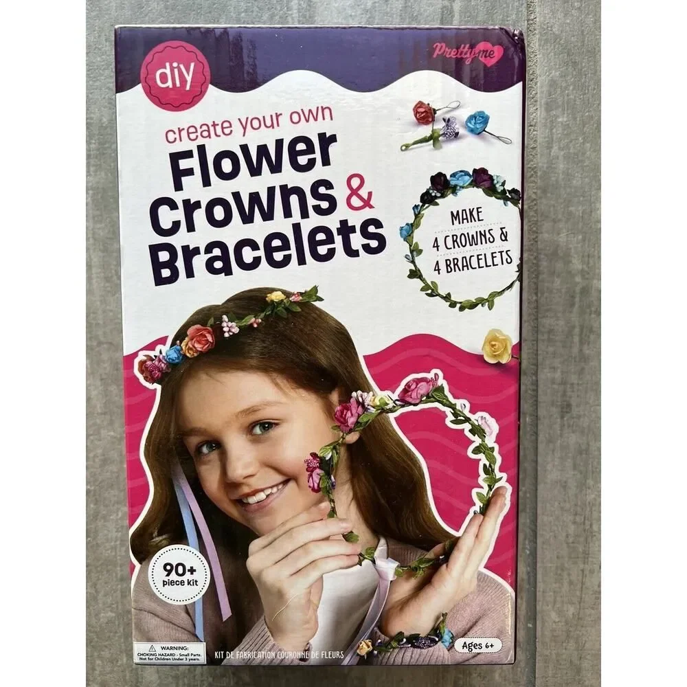 Pretty Me Making Make Your Own Fashion Headbands Flower Crown Bracelet 90 Piece